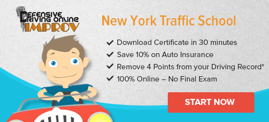 defensive driving online - NY traffic school banner